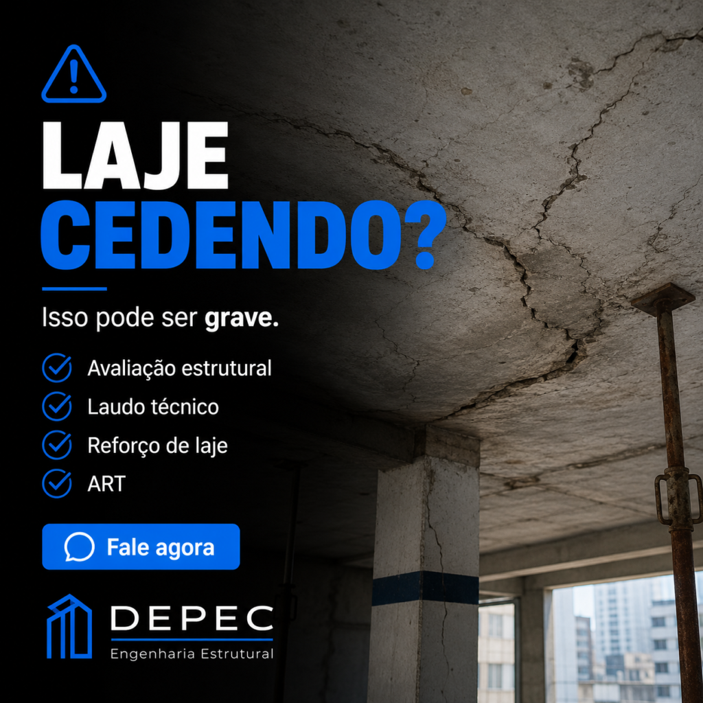 laje cedendo no Penha