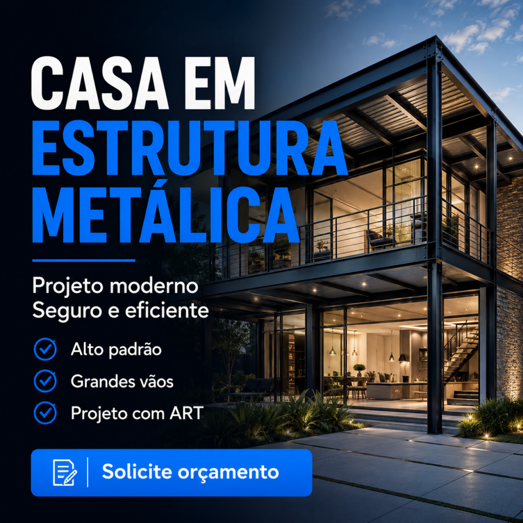 projeto estrutural para casa em estrutura metálica no Ipiranga
