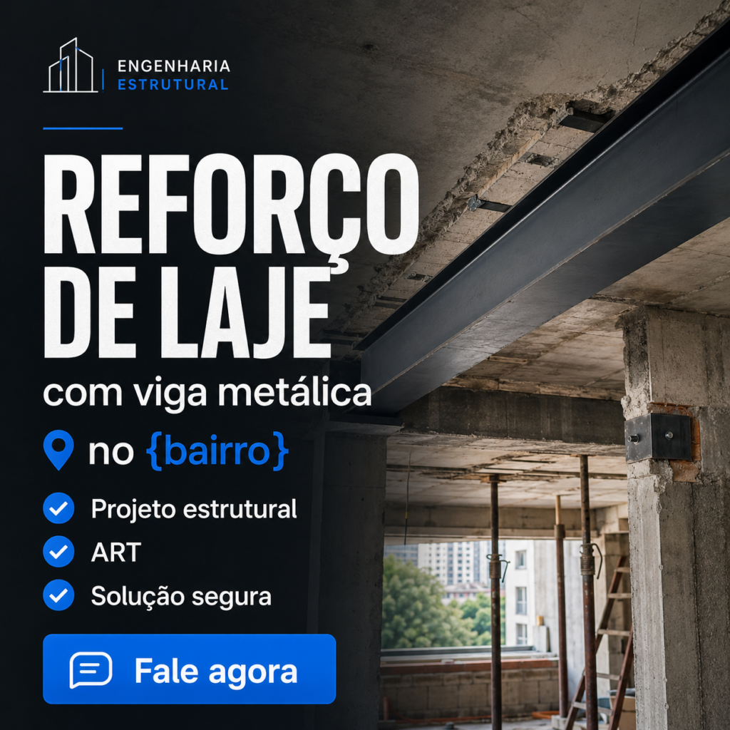 Reforço de Laje com Viga Metálica no Vila Prudente